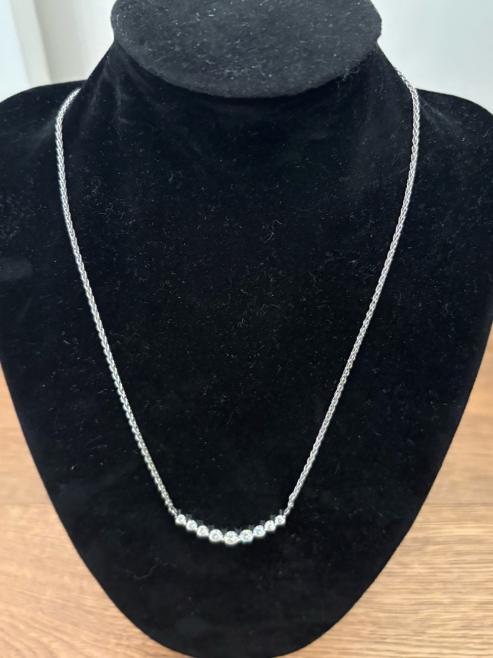 14k White Gold & Moissanite Necklace